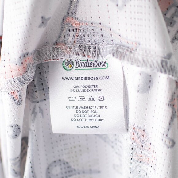 Birdie Boss Polo Shirt Men's XL White Sir Shanksalot Performance Golf - Picture 7 of 11